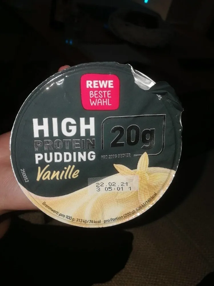 High protein pudding