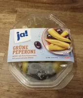 Grüne Peperoni gefüllt mit Frischkäse