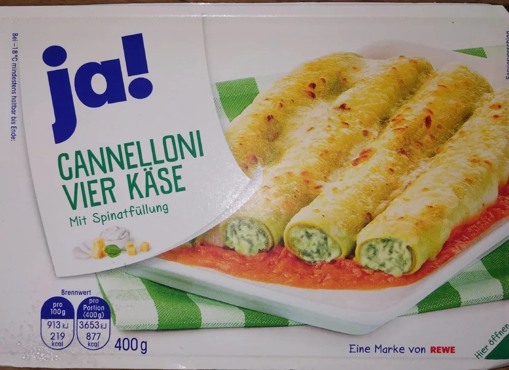 Ja! Cannelloni vier Käse
