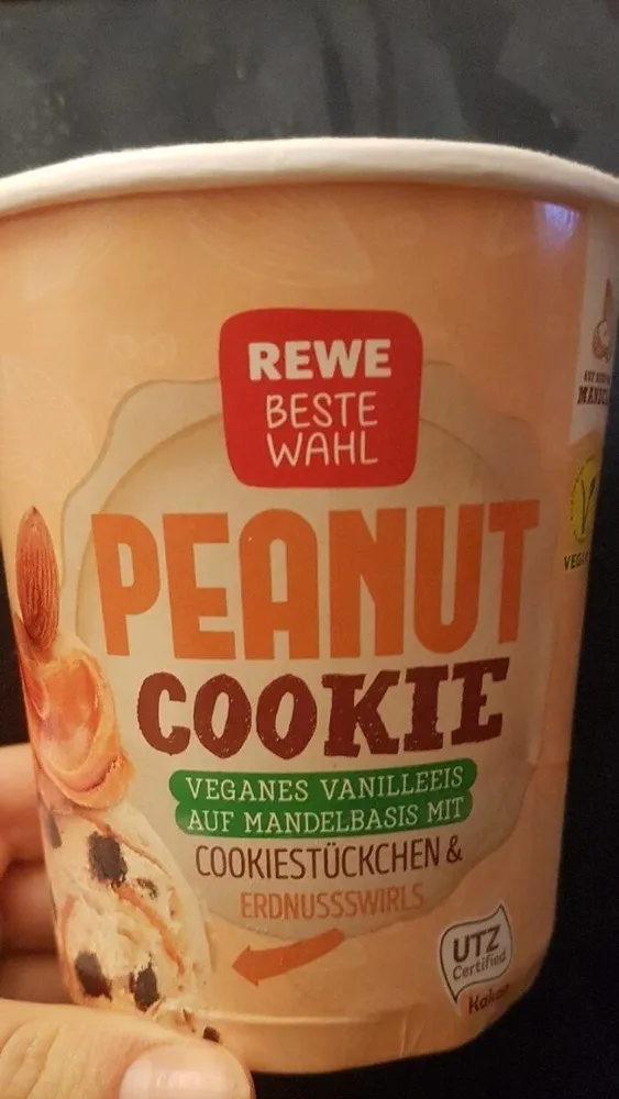 Peanut Cookie Veganes Vanilleeis