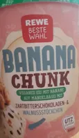 Banana chunk, veganes Eis mit Banane auf Mandelbasis