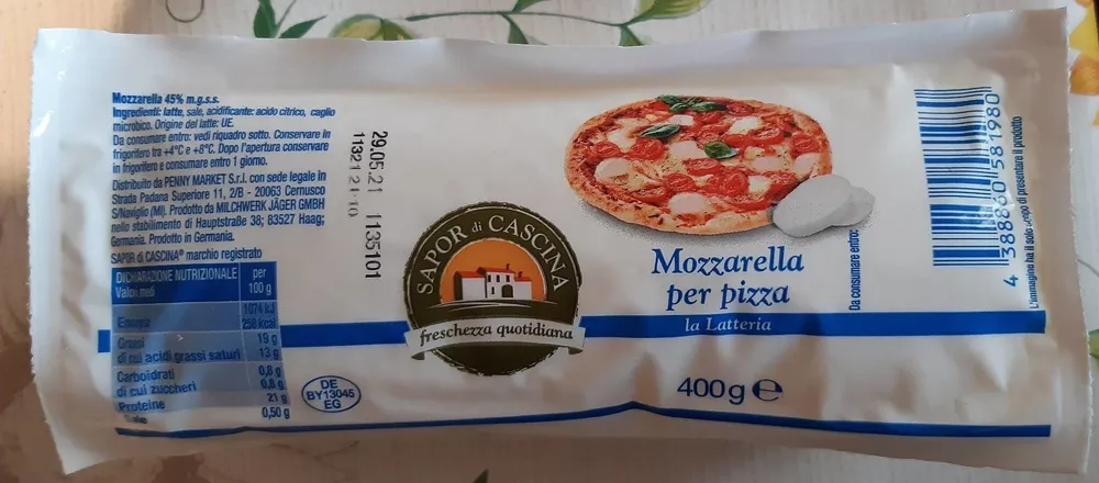 Mozzarella per pizza