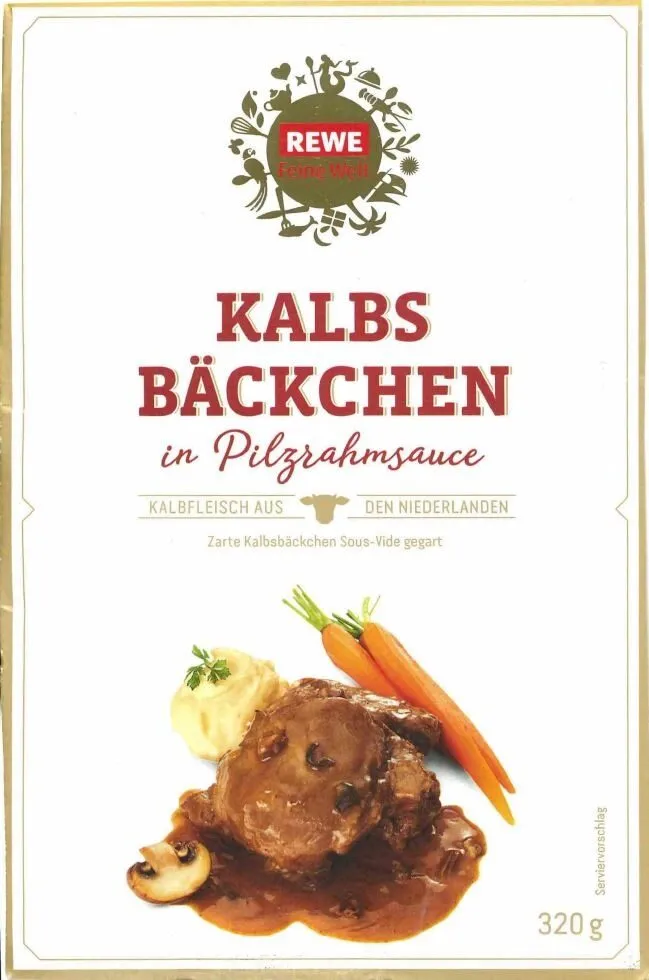 Kalbsbäckchen in Pilzrahmsauce