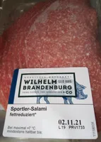Sportler Salami fettreduziert