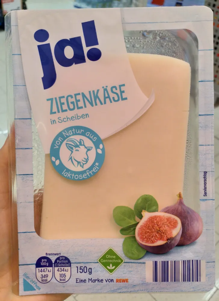 Ziegenkäse in Scheiben