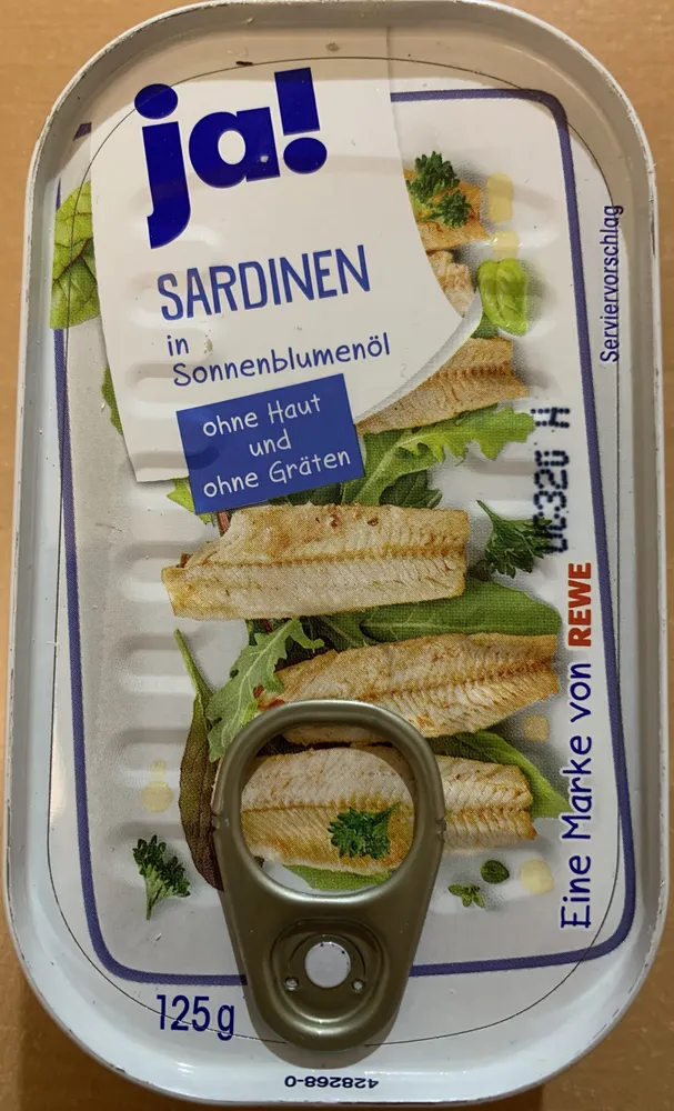 Sardinen in Sonnenblumenöl