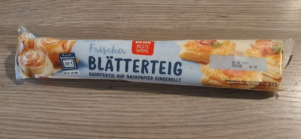 Frischer Blätterteig