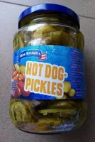 Hot dog- pickles (Cetriolini a fette all'aceto di spirito)