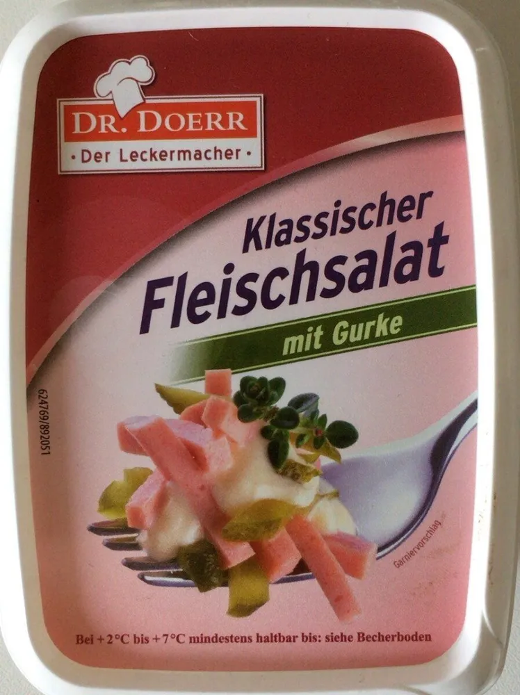 Klassischer Fleischsalat mit Gurke