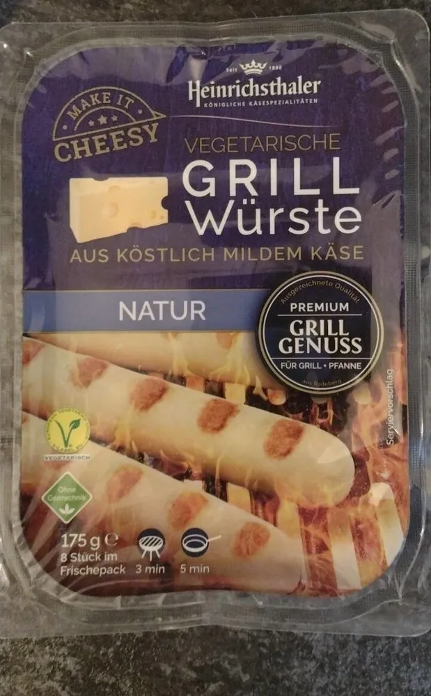 Vegetarische Grillwürste aus Käse