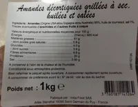 Amandes décortiquées grillées