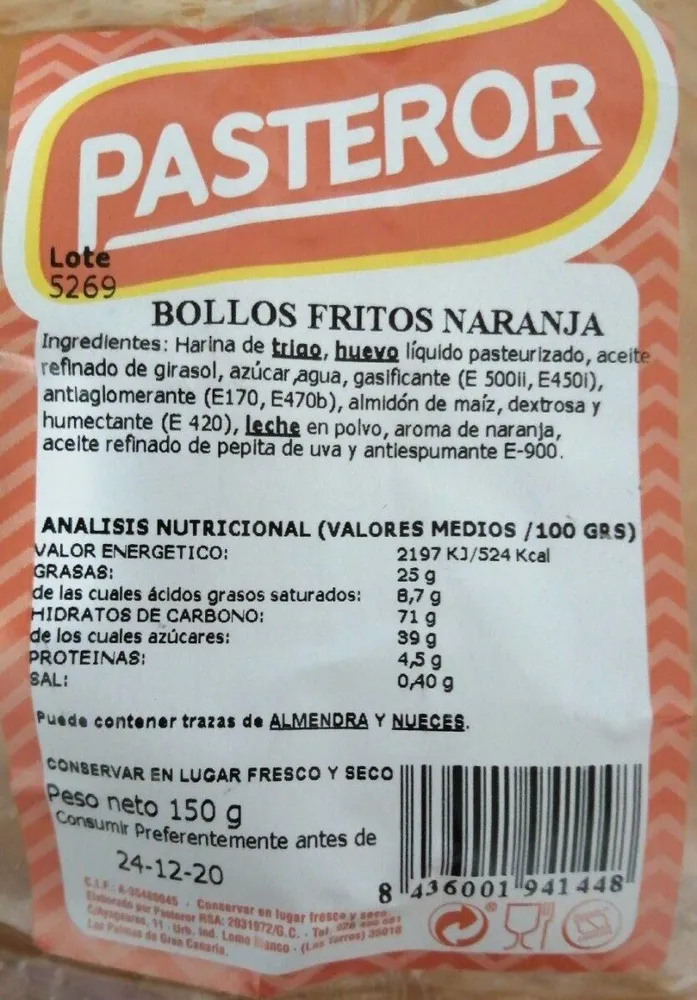 Bollos fritos naranja