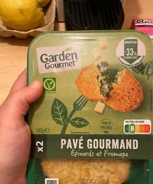 Pavé gourmand épinard et fromager