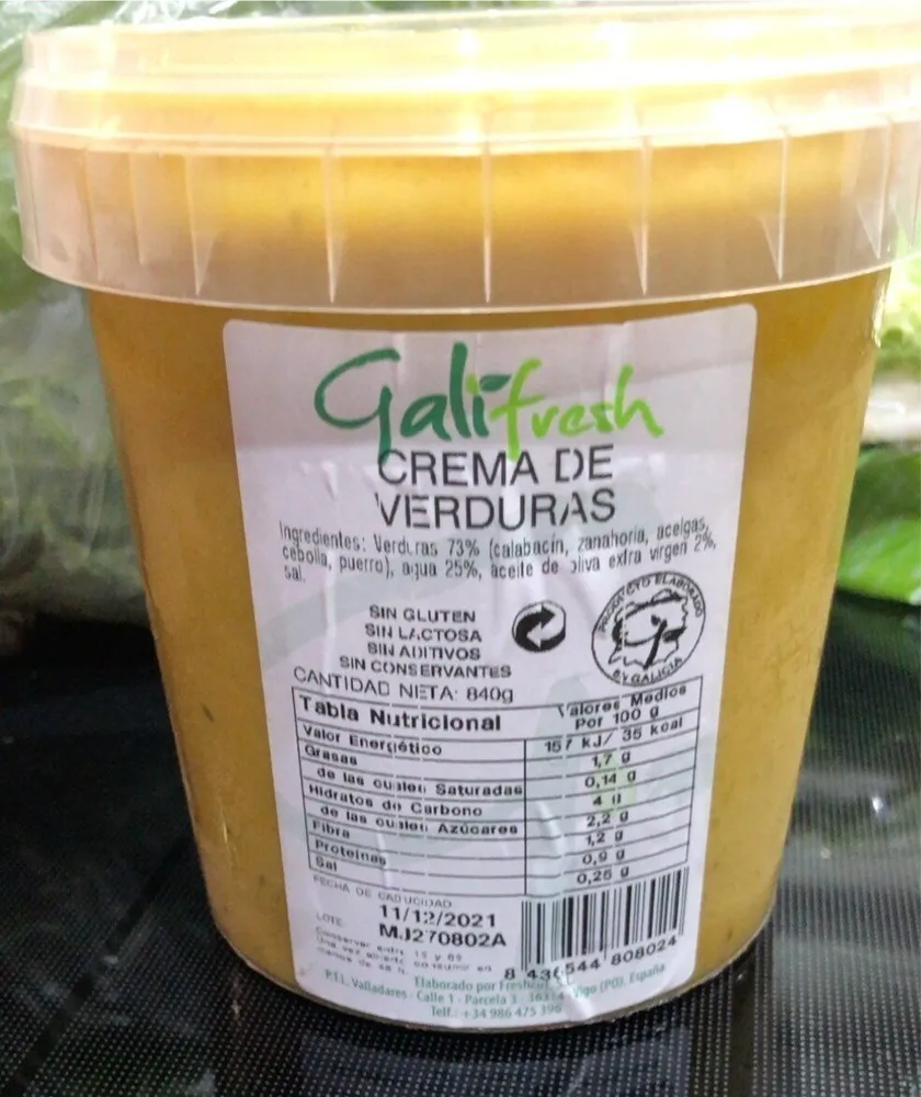 Crema de verduras