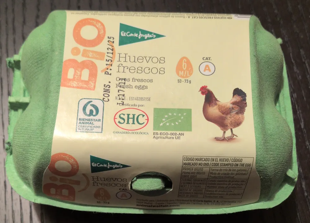 Huevos frescos Bio