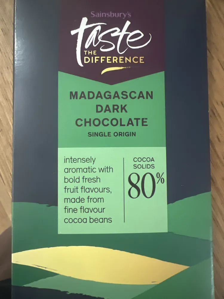 Madagascan dark chocolate 80%
