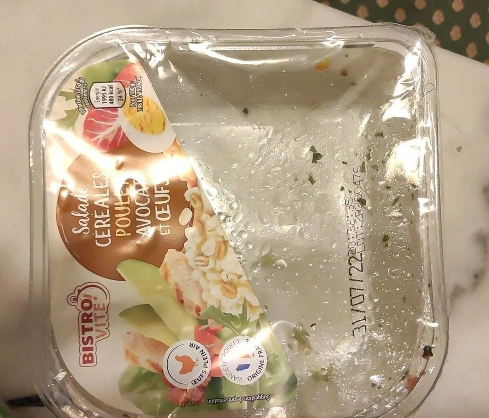 Salade céréales poulet avocat et œufs