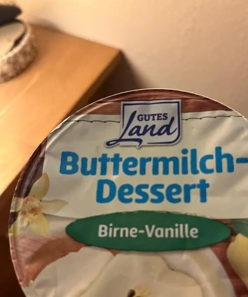 Buttermilch Dessert Birne Vanille