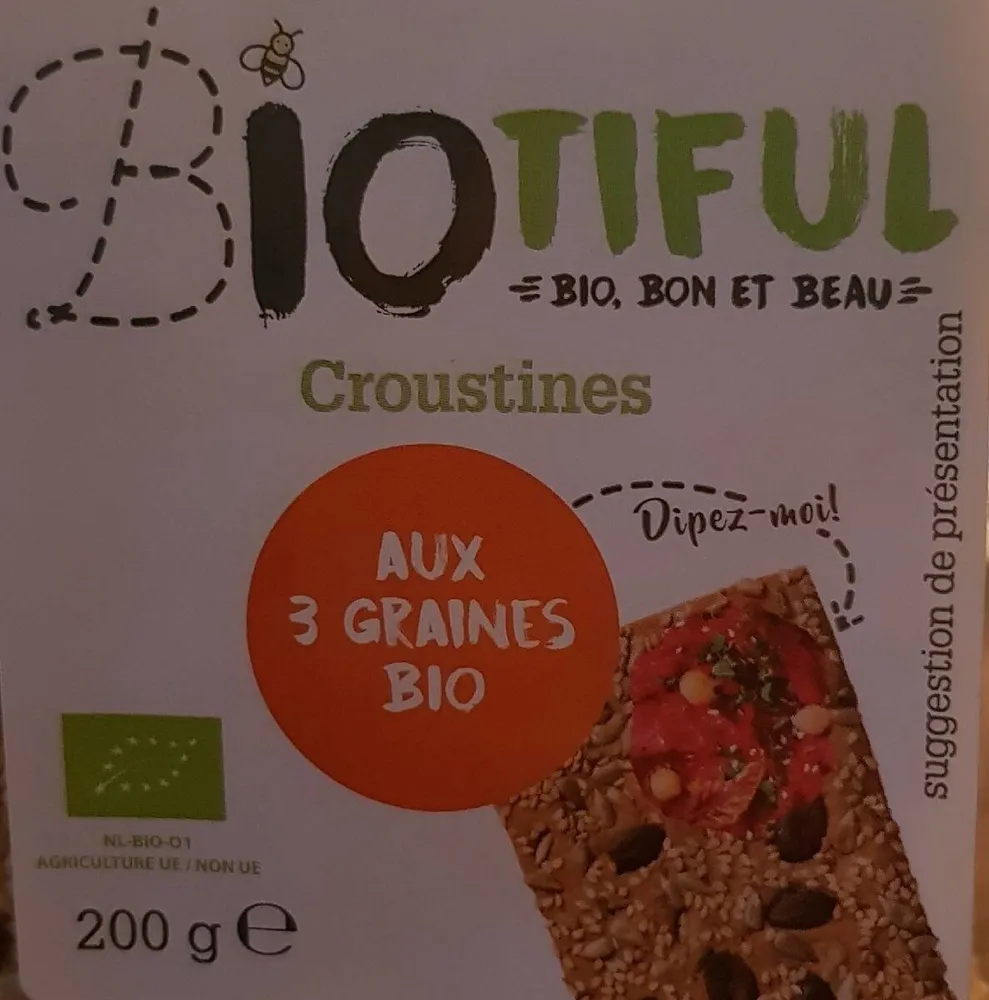 Croustines aux 3 graines bio