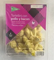 Tortellini con pollo y bacon