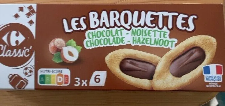 Les barquettes chocolat noisettes