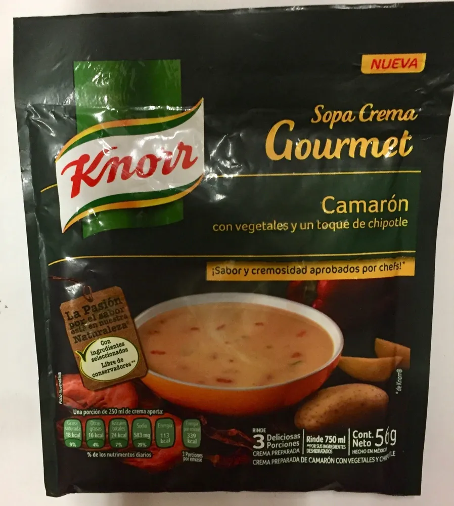 SOPA CREMA GOURMET, CAMARON