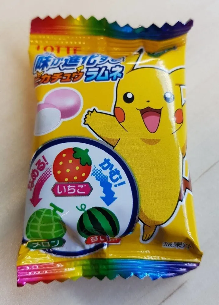 Pikachu evolving taste candy