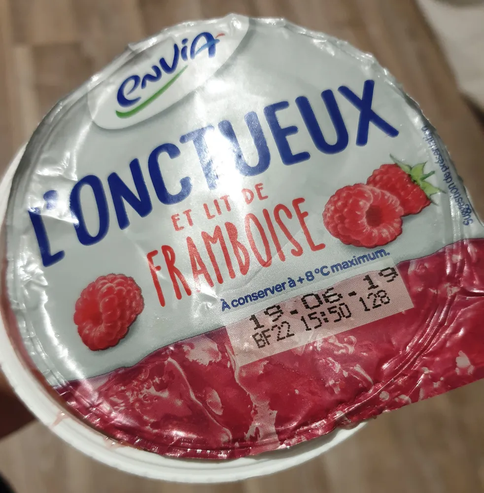 L'onctueux et lit de framboise