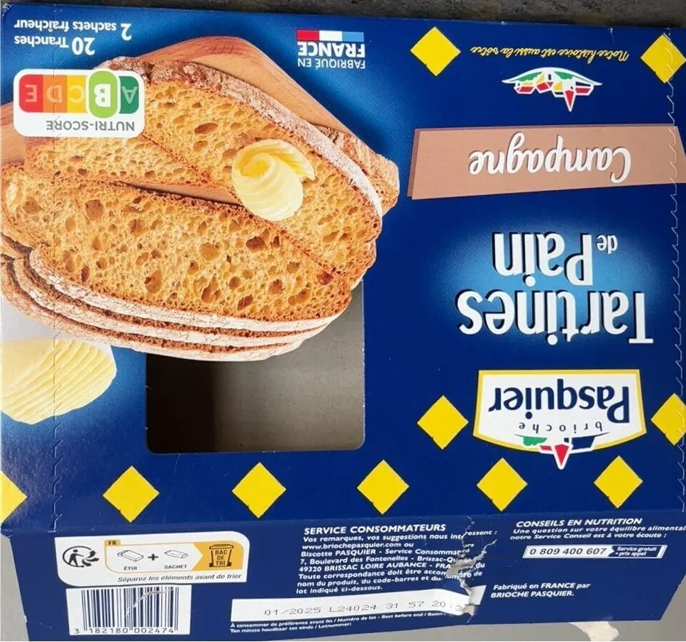 Tartines de pain campagne