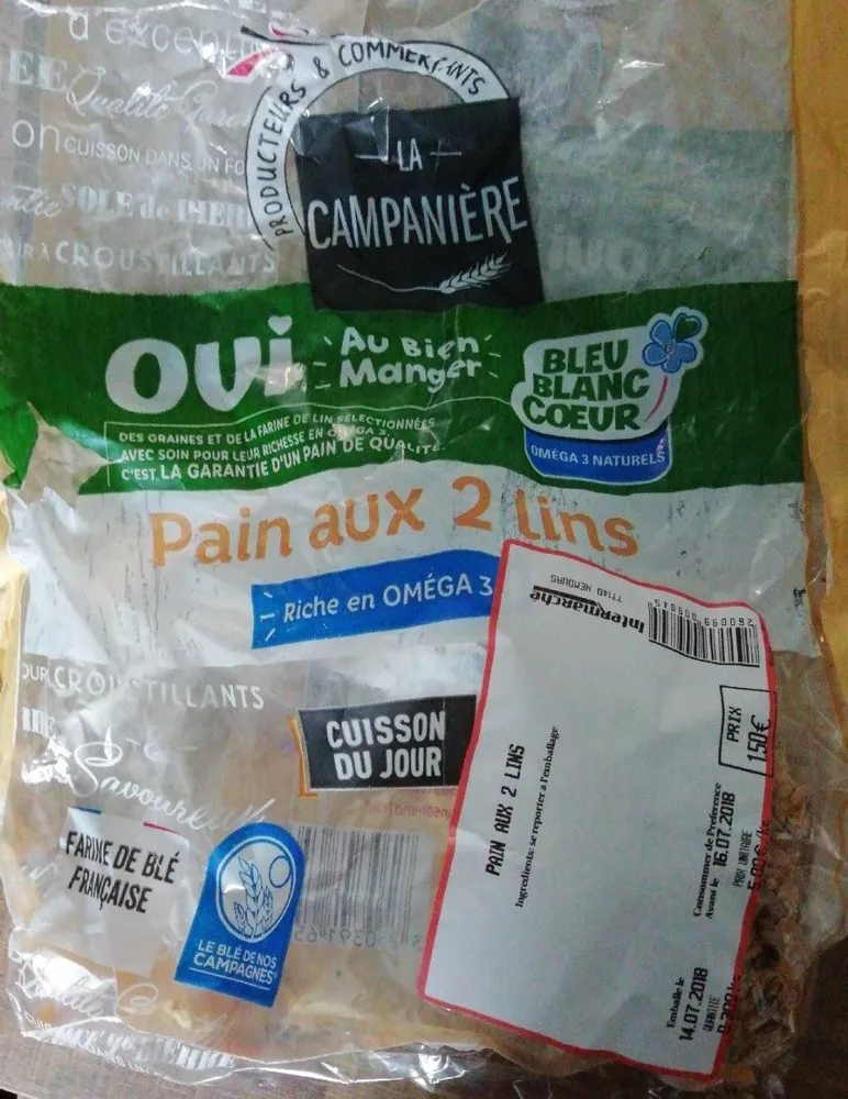 Pain aux 2 lins Intermarche