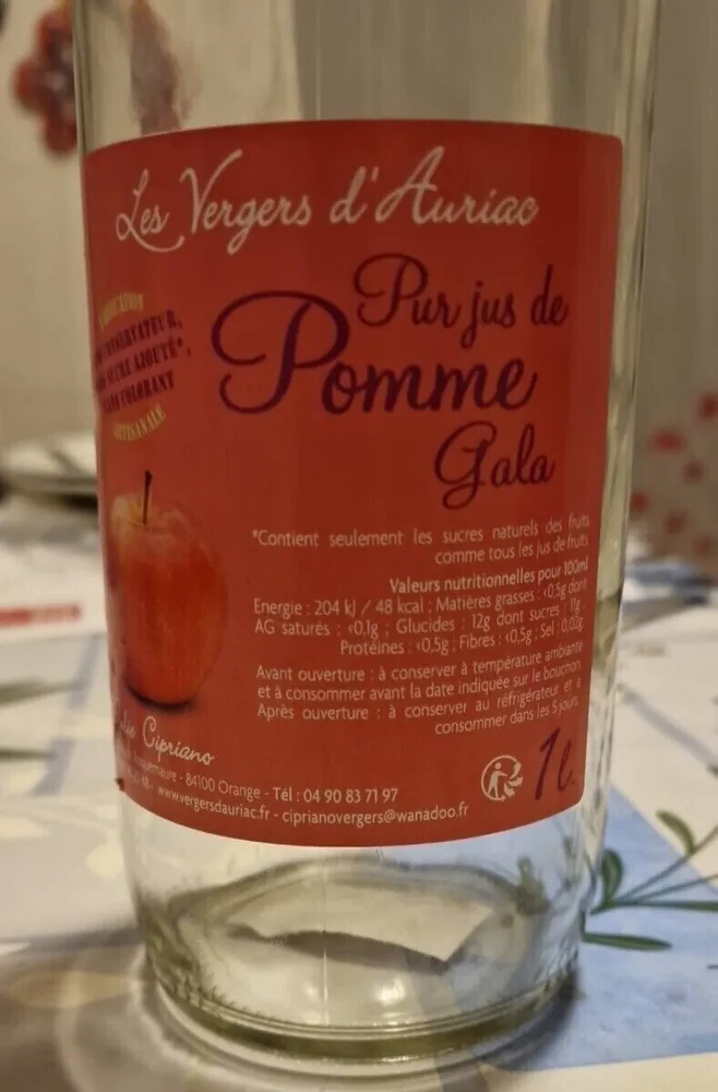 Pur jus de pomme gala