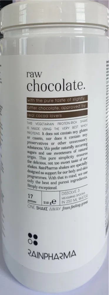 Raw chocolate protein shake