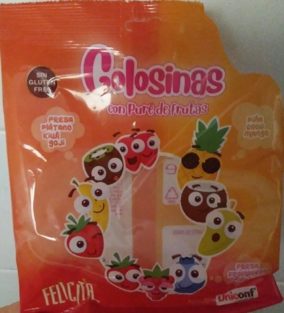 Golosinas con puré de frutas