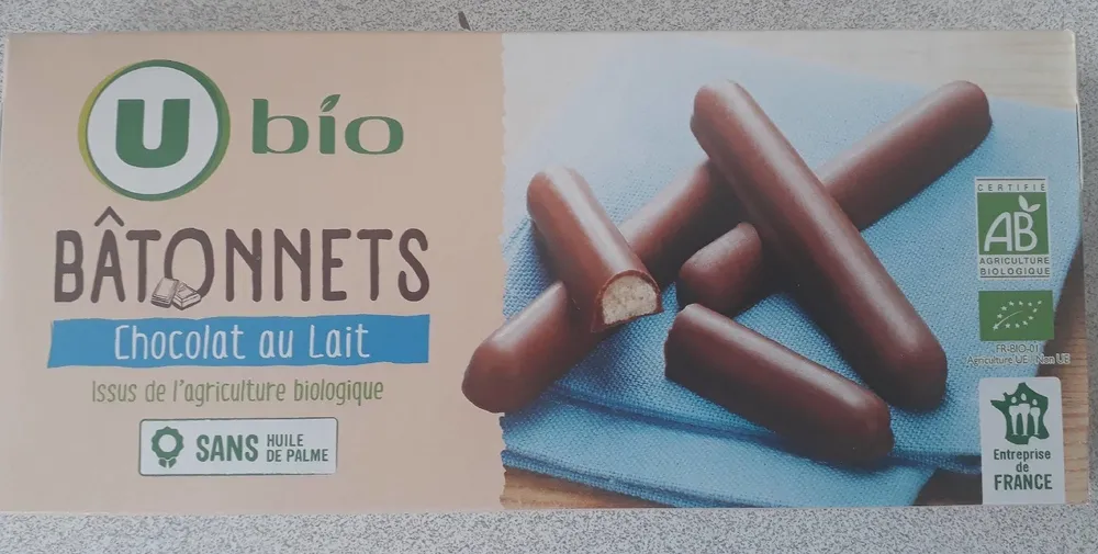 Bâtonnets chocolat au lait