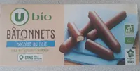 Bâtonnets chocolat au lait
