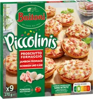 BUITONI PICCOLINIS mini-pizzas surgelées Jambon Fromage 270 g (9 pièces)