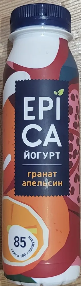 Йогурт питьевой с гранатом и апельсином
