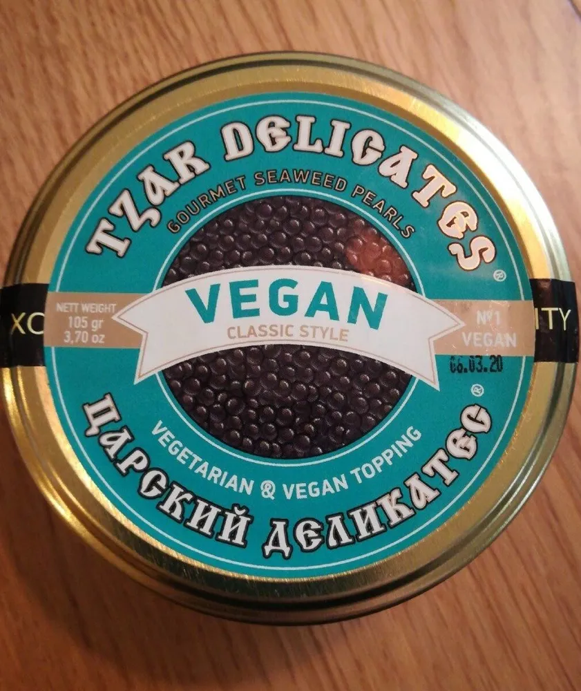 Gourmet seaweed pearls vegan
