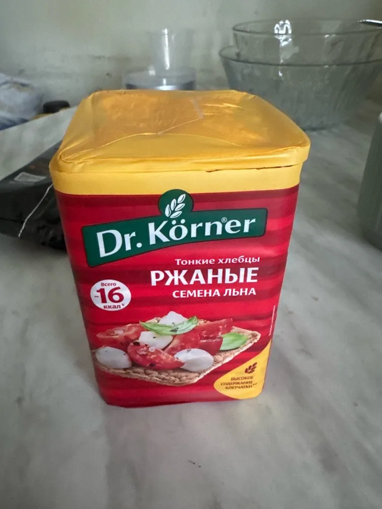 хлебцы ржаные тонкие со льном