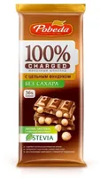 100% CHARGED молочный шоколад С ЦЕЛЬНЫМ ФУНДУКОМ БЕЗ САХАРА