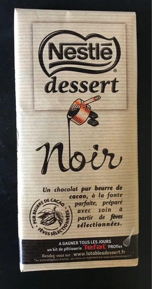 Chocolat dessert noir