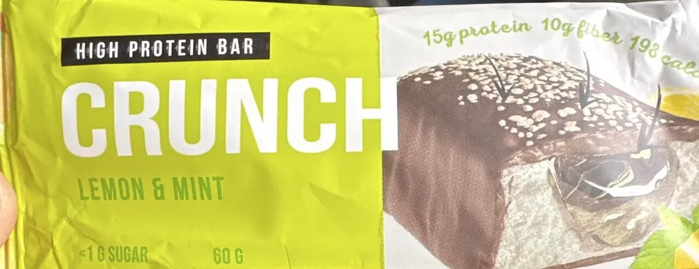 High Protein Bar, Crunch, Lemon & Mint