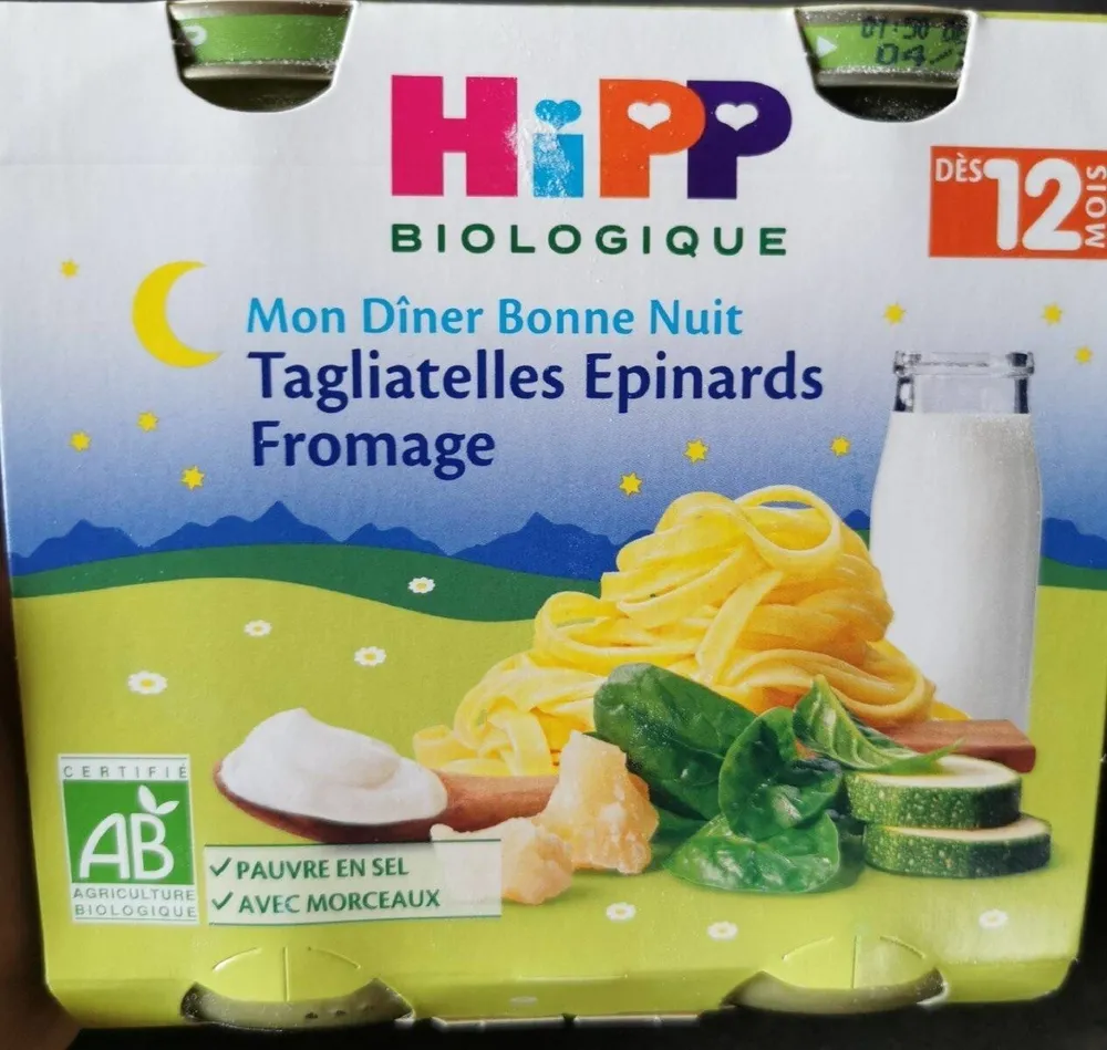 Hipp tagliatelles épinards fromage