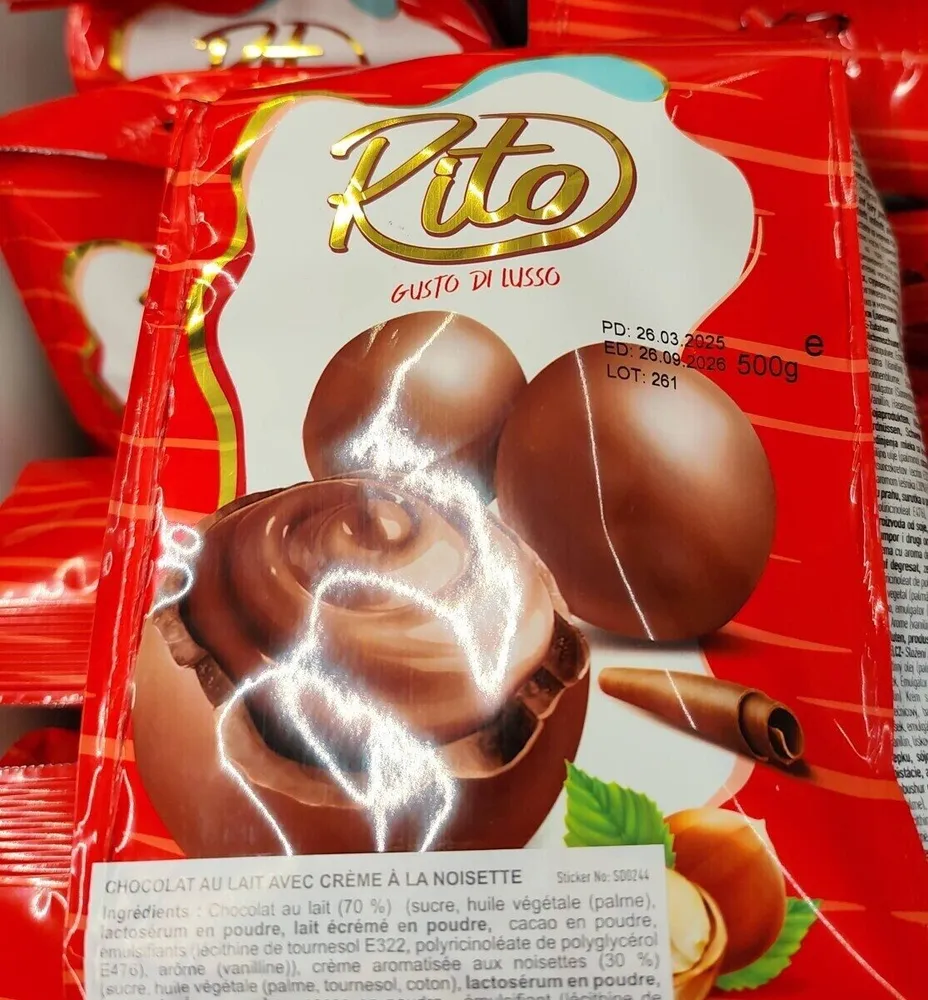 Chocolat lait crème noisette