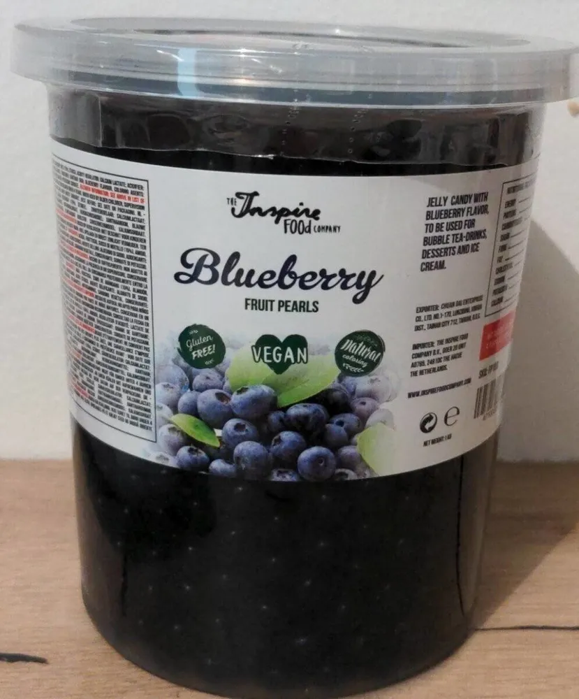 Blueberry fruit pearls