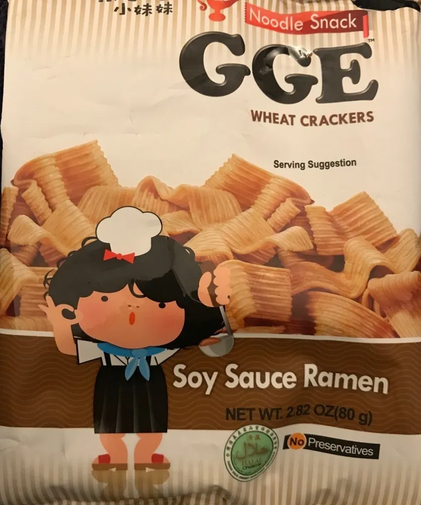 Wheat crackers soy sauce ramen