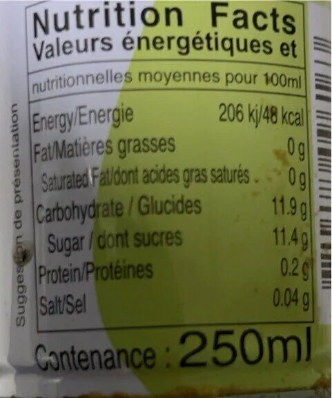 Pineapple juice drink