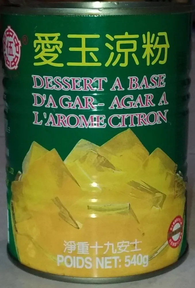 Dessert à base d'Agar-Agar arôme citron