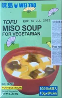 Tofu miso soup for vegetarian
