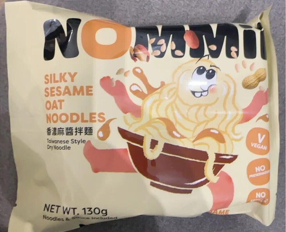 Silky sesame oat noodles